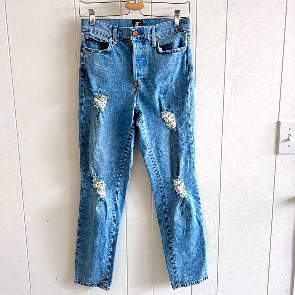 BDG Stretch High Rise Slim Straight Jeans
